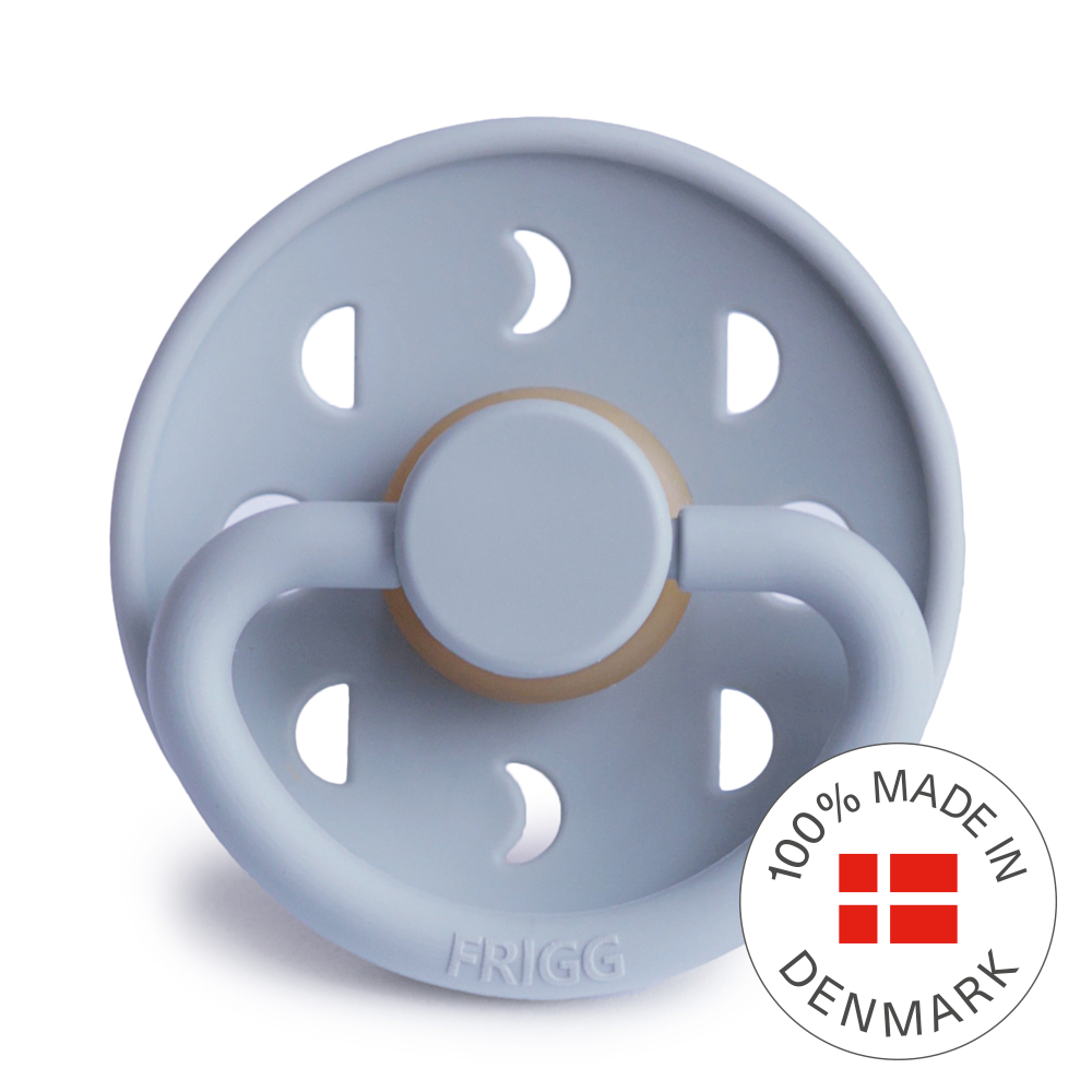 FRIGG Moon - Round Latex Pacifier - Powder Blue