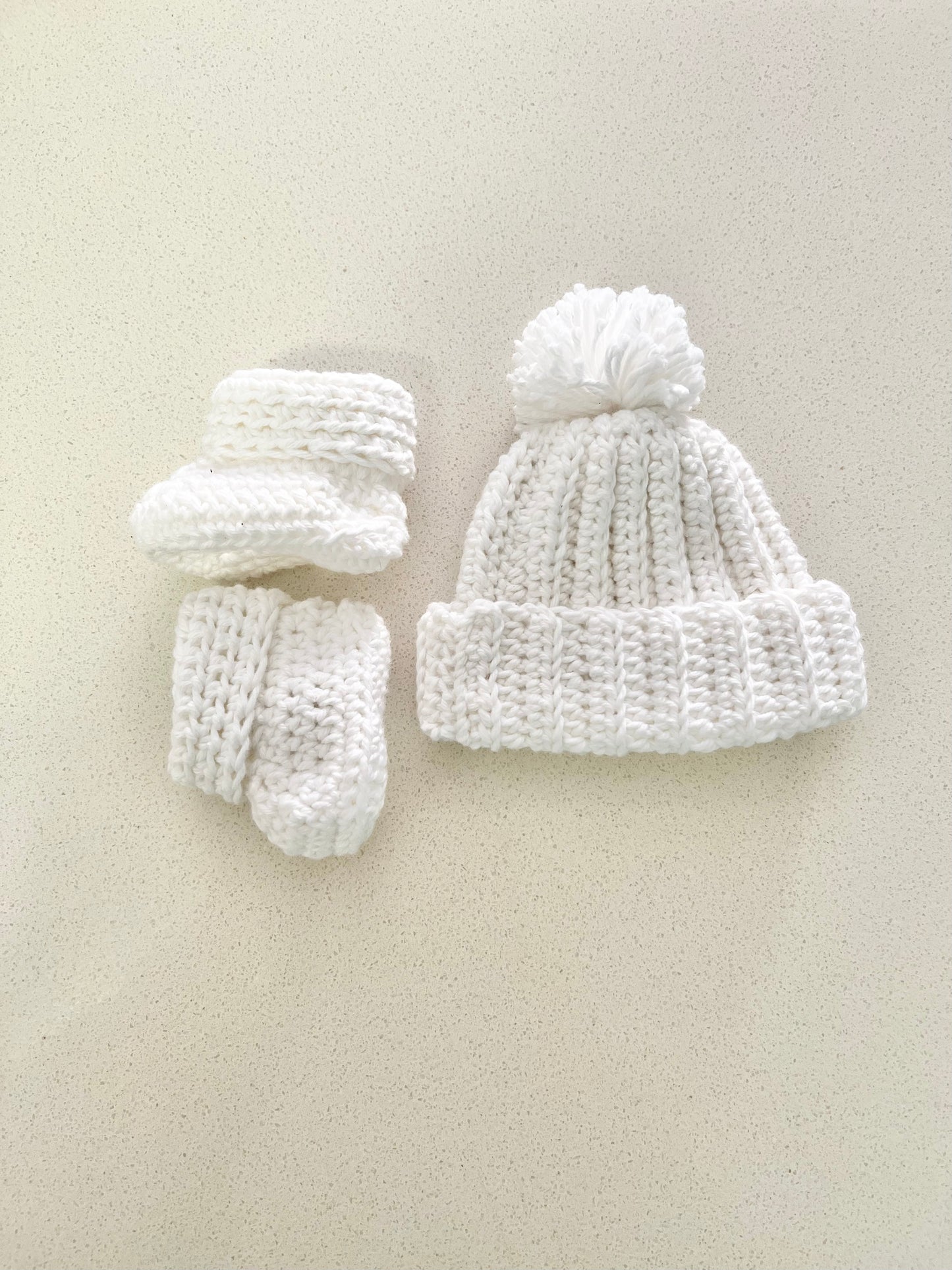 Newborn Booties and Beanie