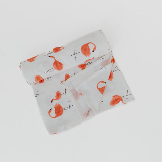 Flamingo Muslin Blanket