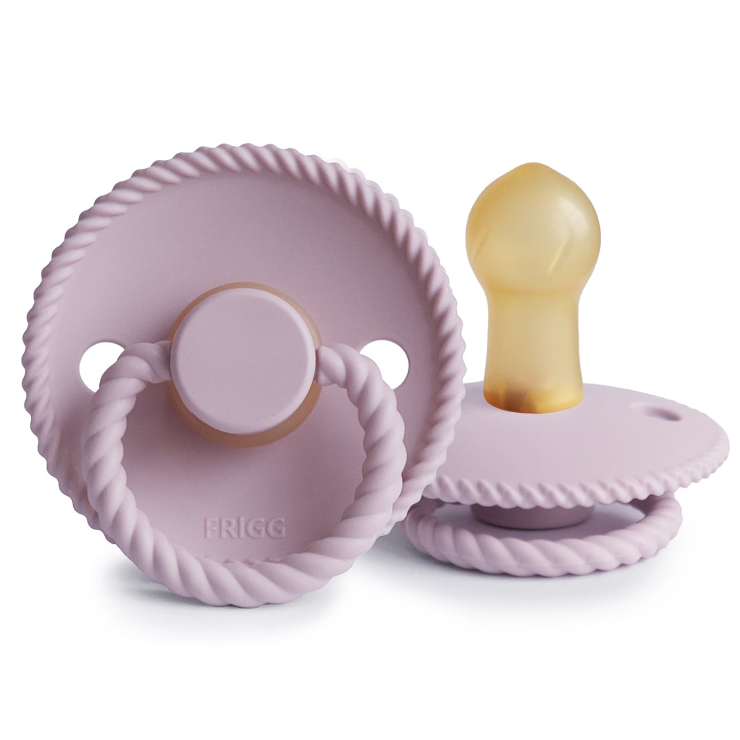 FRIGG Rope - Round Latex Pacifier - Soft Lilac